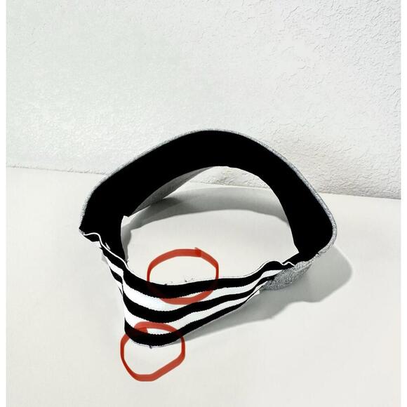 EQ SPORT Sun Visor Unisex Outdoor Sports Gray Black and White Strap One Size - Picture 4 of 8